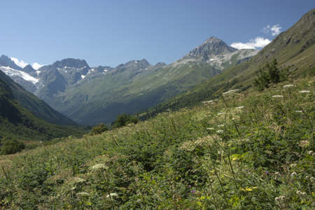 beautiful mountain scenery, the Caucasus, Russiaの写真素材