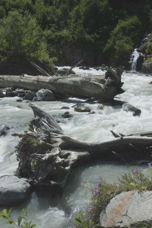 River in mountainsの写真素材