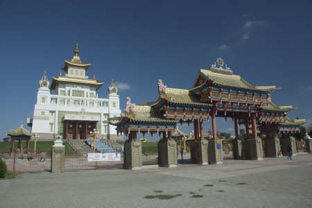 Near Buddhist Temple in Elista, Republic Kalmykia, Russian Federationの写真素材