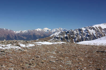 Winter mountains on a sunny day, the resorts of the Caucasusの写真素材