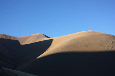 Winter mountains on a sunny day, the resorts of the Caucasus