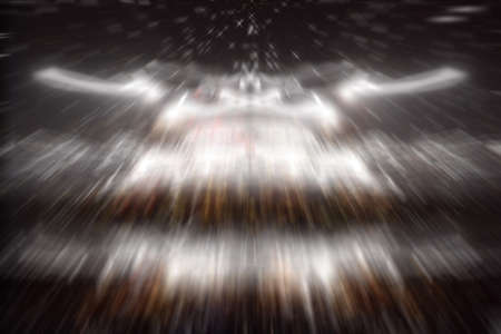 Abstract movement of particles in spaceの写真素材