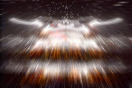 Abstract movement of particles in spaceの写真素材