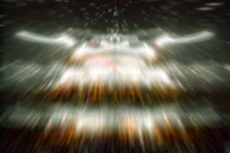 Abstract movement of particles in spaceの写真素材