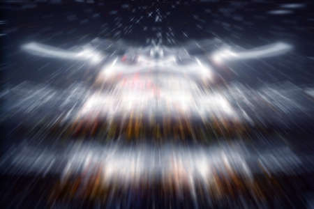 Abstract movement of particles in spaceの写真素材