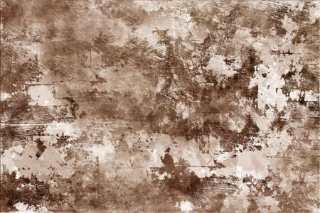 Scratched brown wall backgroundの写真素材