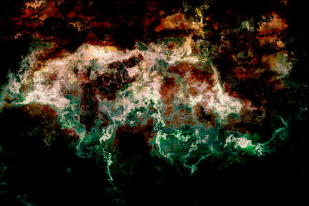 Dark futuristic background, black background with bright colored spotsの写真素材