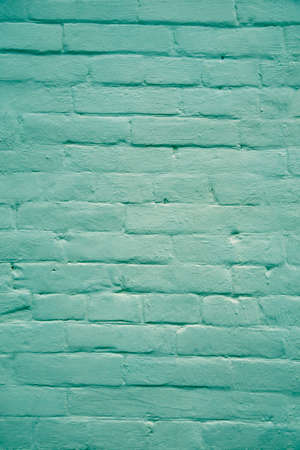 Brick wall painted whitewash, old brickworkの写真素材