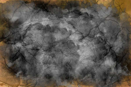 Abstract design of white with a black cloud with lines like veinsの写真素材