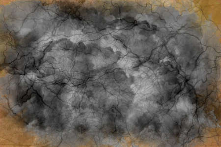 Abstract design of white with a black cloud with lines like veinsの写真素材
