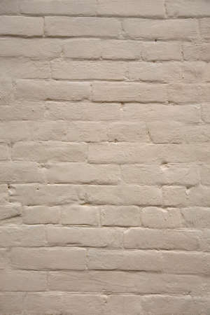 Brick wall painted whitewashの写真素材