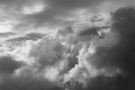 Blue sky and clouds. Picture of cumulus cloudsの写真素材