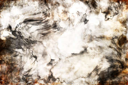 Crumpled paper surface darkの写真素材