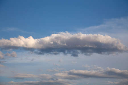 Blue sky and clouds on a sunny day view the beautiful cloudsの写真素材