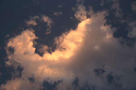 Blue sky and clouds on a sunny day view the beautiful cloudsの写真素材