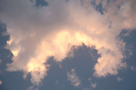 Blue sky and clouds on a sunny day view the beautiful cloudsの写真素材