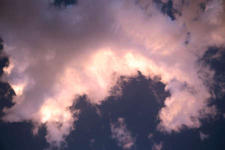 Blue sky and clouds on a sunny day view the beautiful cloudsの写真素材