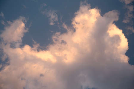 Blue sky and clouds on a sunny day view the beautiful cloudsの写真素材