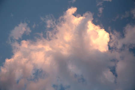Blue sky and clouds on a sunny day view the beautiful cloudsの写真素材