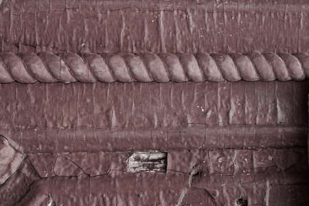 The texture of old paint. Scaling, corrosion, cracking paint on the trim of the old board. Suitable for your design, texture, backgroundの写真素材