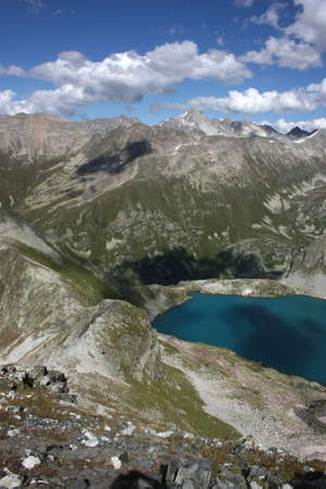 Pure mountain lake, Inspiring wilderness of Alpineの写真素材