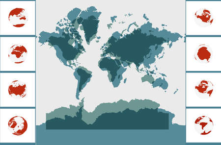 Elements infographic vector illustration. World Map, Information and Graphicsのイラスト素材