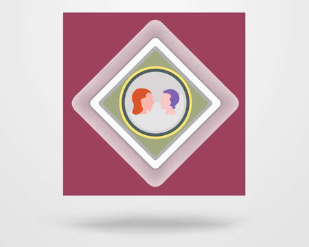 Icons with flat design elements of schedule - people. Modern infographic vector logo collectionのイラスト素材