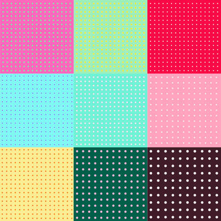 Seamless vector pattern or texture with polka dots background for design and print.のイラスト素材