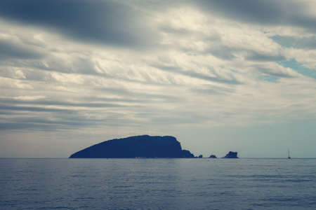 The sea and the coastline, Budva, Montenegro, Adriatic Sea, Mediterranean Sea.の写真素材