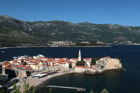 The coastline of the Adriatic. Views of the beaches of the Adriatic sea, Montenegroの写真素材