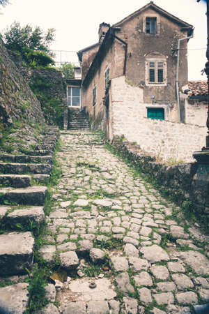 Boka Kotor bay (Boka Kotorska), Montenegro, Adriatic Sea, Mediterranean Sea.の写真素材