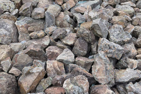 Small rocks or gravel. Used for construction of buildings, roads, and for landscaping.の写真素材