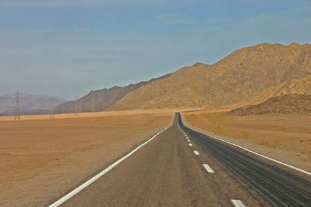 road in desertの写真素材