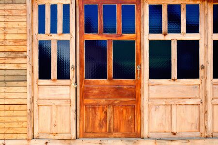 Old door in rural areas.の写真素材