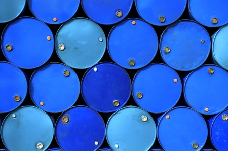 Fuel tanks  stacked in a row .の写真素材