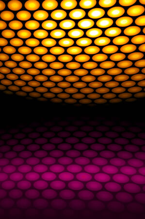 Abstract colorful purple and orange circles on background.の写真素材