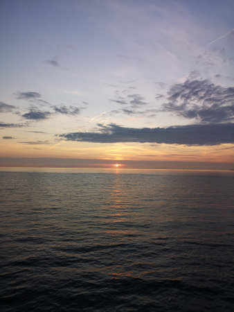 dutch sunet with beautiful smooth coloursの写真素材