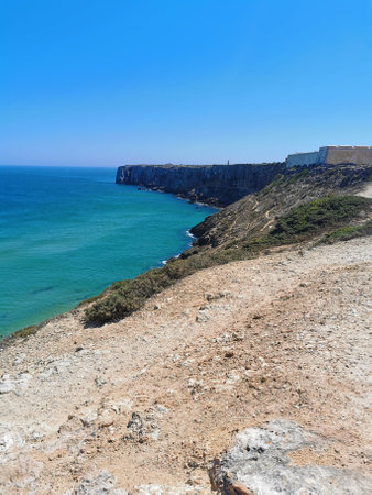 coast line in portugal in summer, blue ocean nice viewの写真素材