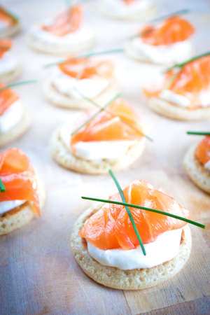 Smoked Salmon Blinisの写真素材