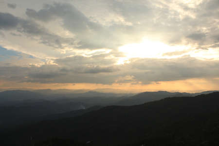 Sunset at Doi Puiの写真素材