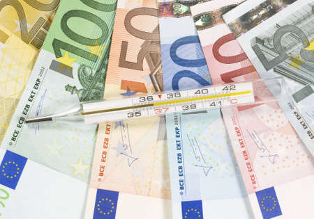 Concept of financial issues in medicine or healthcare.Studio shot.