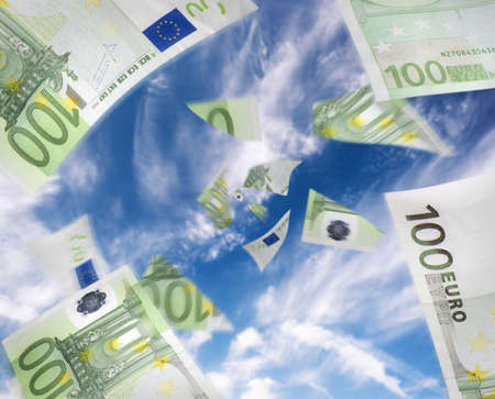 Concept of money or cash flow, positive or negative.の写真素材