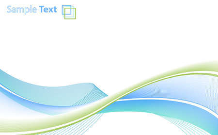 Vector illustration of abstract lined art on a blank white background with template logo or ad message in the corner. Clean. Wallpaper horizontalのイラスト素材