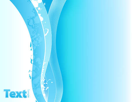 Vector illustration of two modern styles, lined art and grunge, coupled in an abstract background with beautiful fading blue colors.のイラスト素材