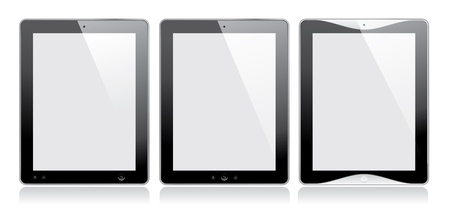 Digital tablet. Blank screen. Isolated on white. Vector.のイラスト素材