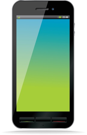 Black smart phone  Blank Screen  Isolated  Vectorのイラスト素材