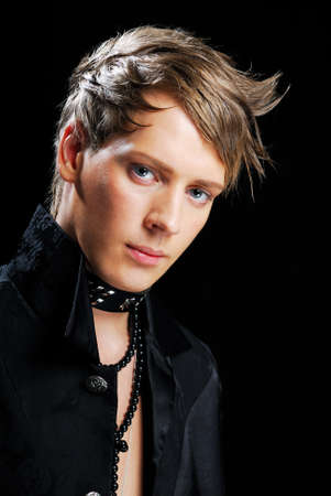 Attractive Young Man With Creativity Hairstyles On A