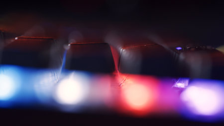 Modern gaming keyboard close-up with beautiful color backlight.  Macro shooting of the rgb computer keyboard with backlight.  Keyboard keys - macro shot. Low angle view with soft focus.の写真素材