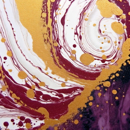 Marble abstract acrylic background. Marbling artwork texture. Agate ripple pattern. Gold powder.の素材