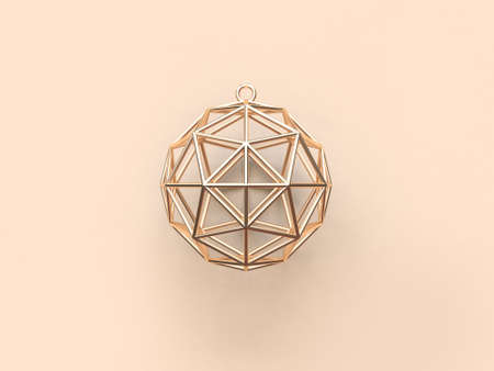 abstract gold christmas ball 3d renderingの写真素材